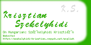 krisztian szekelyhidi business card